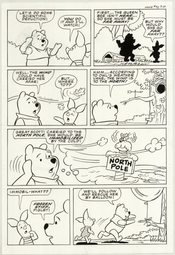 Disney Winnie the Pooh #33 8 pgs 1984 original art - 4