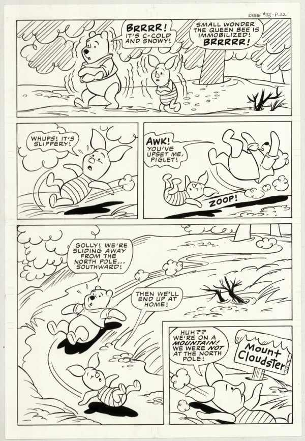 Disney Winnie the Pooh #33 8 pgs 1984 original art - 6
