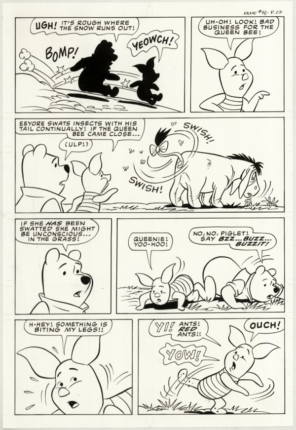 Disney Winnie the Pooh #33 8 pgs 1984 original art - 7