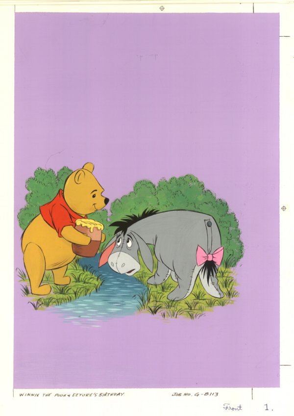 Disney Eeyore's Birthday cover 1965 original art - 3