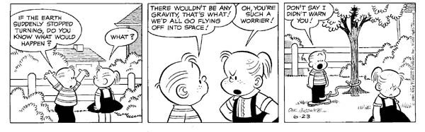 Dik Browne Hi and Lois daily 6/23/60: Hi and Lois daily 6/23/60, 5"x18", "Best wishes, Jack, Dik Browne". Jack Tippit Collection