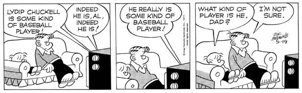 Dik Browne Hi and Lois daily 5/19/77: Hi and Lois daily, 5/19/77, 4"x14".