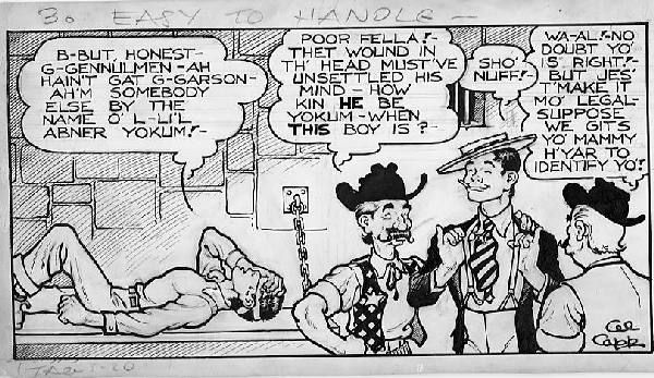Al Capp Li'l Abner daily 5/20/36: Al Capp, Li'l Abner daily, 5/20/36, 5 1/2"x22 1/2".