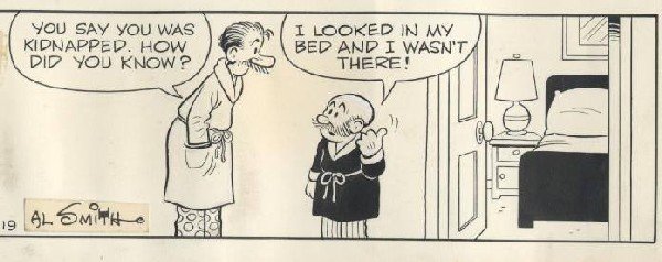 Smith Mutt & Jeff Sunday header original comic art - 2