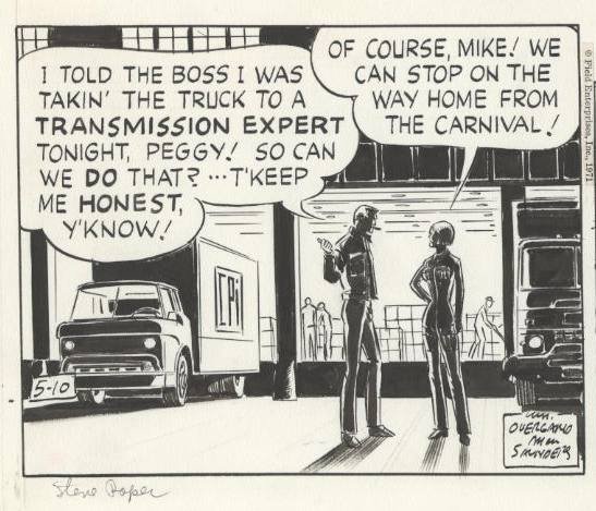 Overgard Steve Roper daily 1971 original comic art