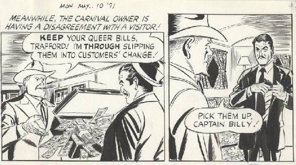 Overgard Steve Roper daily 1971 original comic art - 2