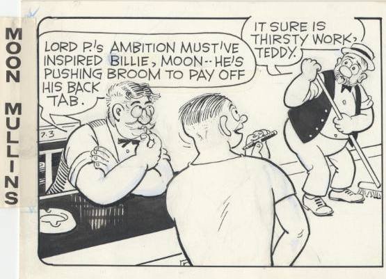 Johnson Moon Mullins daily 1965 original comic art