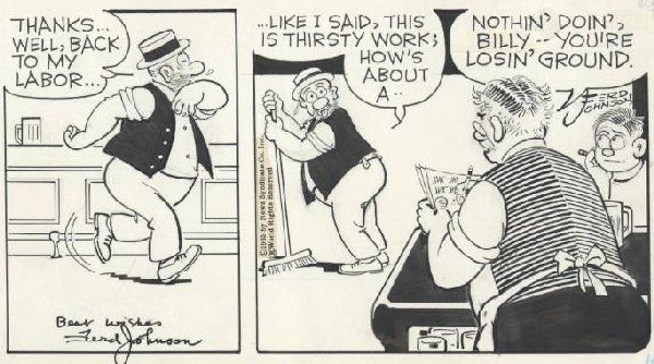Johnson Moon Mullins daily 1965 original comic art - 2