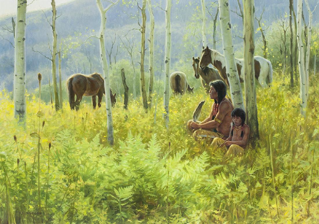 Robert Duncan | Idle Afternoon: Artist: Robert Duncan | b. 1952 CAA | Idle Afternoon Title: Idle Afternoon Signed: l/l R Duncan Â© Medium: Oil on panel Dimensions: 20 by 28 inches