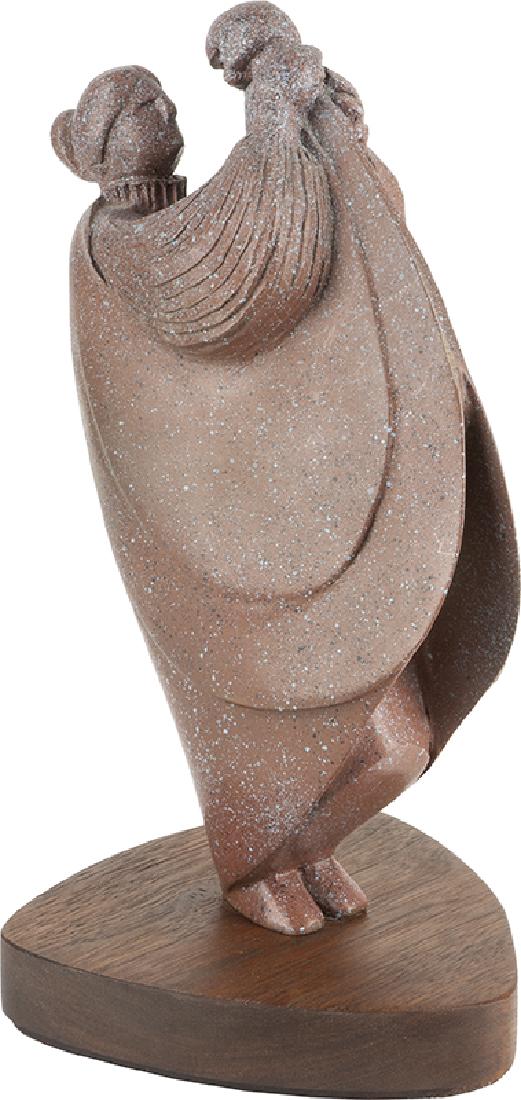 Fritz White | Grandmother's Joy: Artist: Fritz White | 1930-2010 AOA, CAA | Grandmother's Joy Title: Grandmother's Joy Inscribed: base of bronze Â© F.W CA 6/40 Medium: Bronze Dimensions: 9 by 5 by 2 1/2 inches no reserve