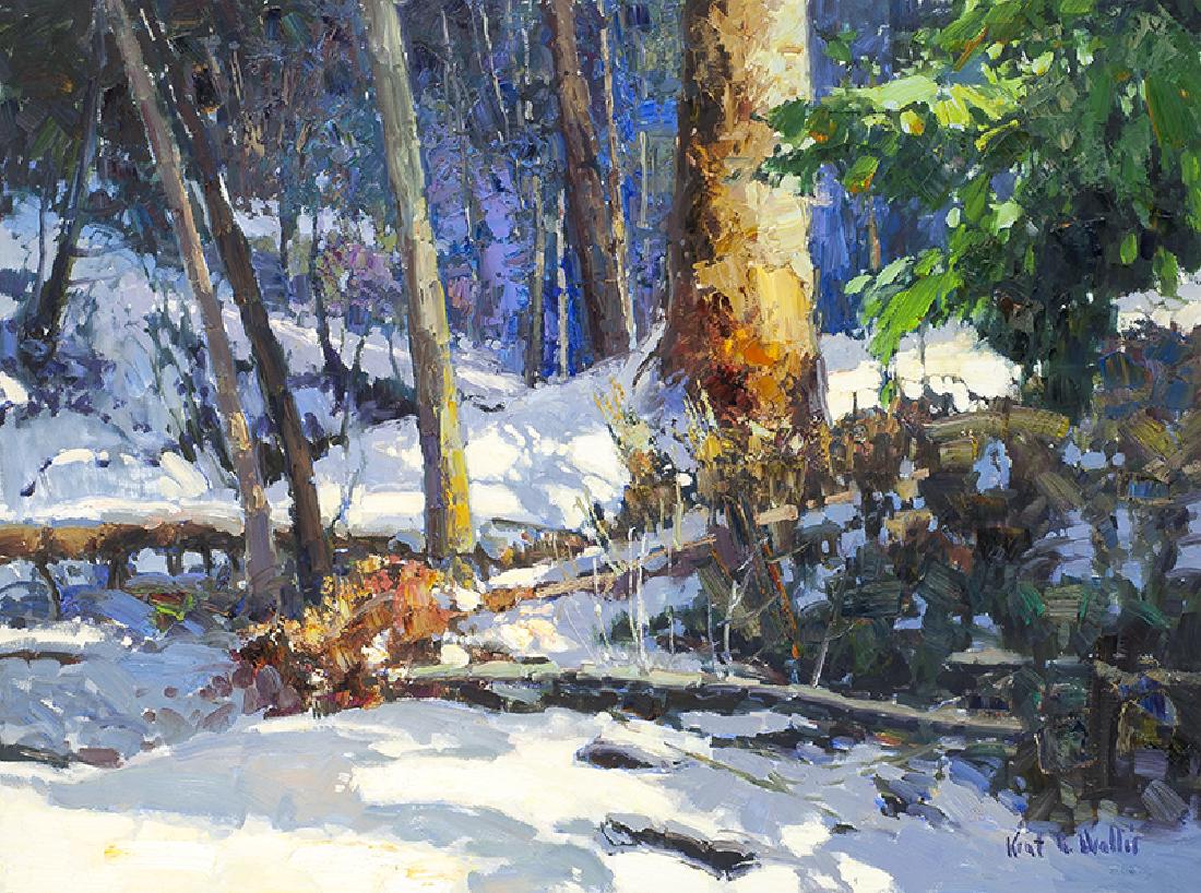 Kent Wallis | Silence of Winter: Artist: Kent Wallis | b. 1945 | Silence of Winter Title: Silence of Winter Signed: l/r Kent R. Wallis Medium: Oil on linen Dimensions: 30 by 40 inches