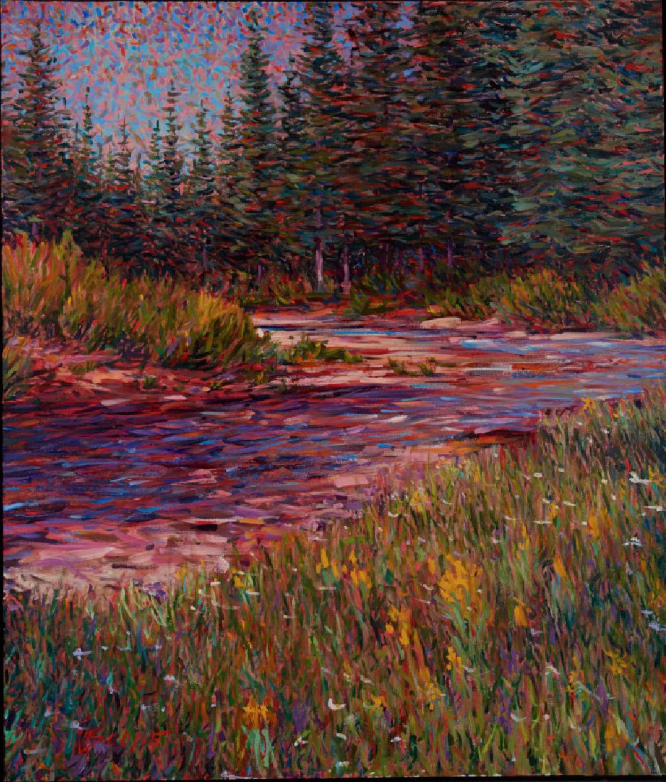 Steven Boone | A Place of Splendor: Artist: Steven Boone | b. 1952 | A Place of Splendor Title: A Place of Splendor Signed: l/l Boone Medium: Oil on canvas Dimensions: 54 by 46 inches no reserve