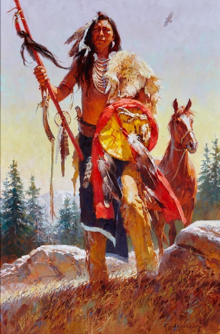 Roy Andersen | When the Stronghearts Sing: Artist: Roy Andersen | b. 1930 CAA, NAWA, OPA Title: When the Stronghearts Sing Signed l/r: Roy Anderson CA Medium: Oil on canvas Dimensions: 30 by 20 inches