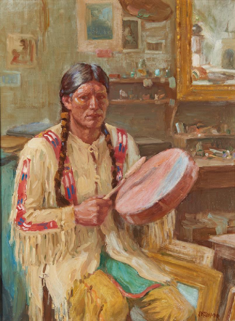 Joseph Henry Sharp | Elk Foot: Artist: Joseph Henry Sharp |1859-1953 TSA Title: Elk Foot Signed l/r: JH Sharp Medium: Oil on canvas Dimensions: 16 by 12 inches