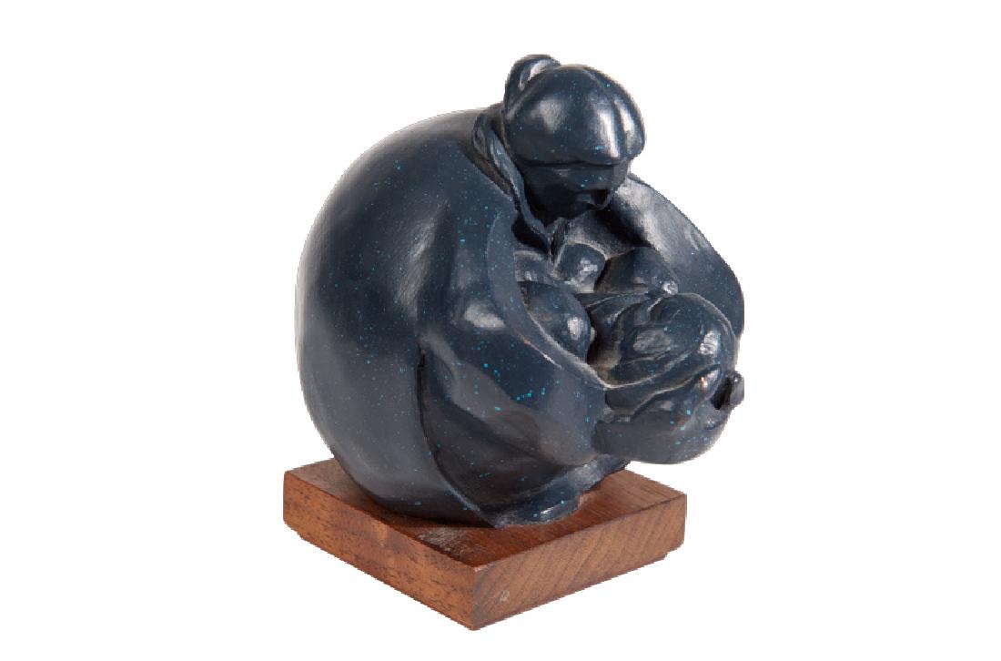Fritz White | Grandmother: Artist: Fritz White |1930-2010 AOA, CAA Title: Grandmother Inscribed lower rear: F White 9/30 [cipher] Medium: Bronze Dimensions: 4 1/2 by 4 by 5 inches