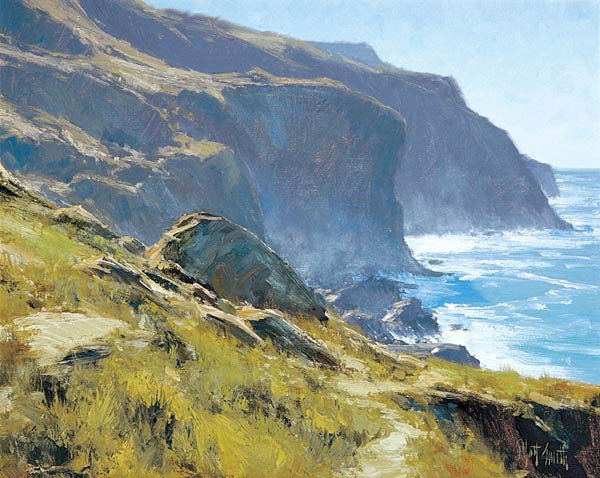 Matt Smith "Catalina Coastline": Matt Smithb. 1960Catalina Coastline, 2001 Signed 'Matt Smith' lrOil on canvas16 by 20 inchesEsti