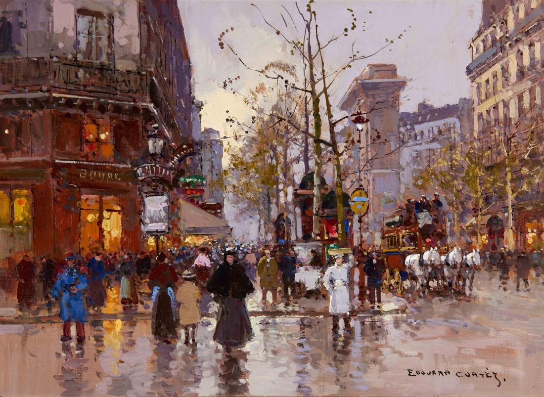 Edouard Cortes | Porte St. Denis: Artist: Edouard Cortes | 1882-1969 SAF Title: Porte St. Denis Signed l/r: Edouard Cortes Medium: Oil on canvas Dimensions: 13 by 18 inches
