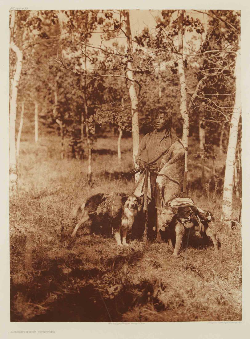Edward Sheriff Curtis | Assiniboin Hunter, Plate No.: Artist: Edward Sheriff Curtis | 1868-1952 Title: Assiniboin Hunter, Plate No. 630 Unsigned Medium: Photogravure Dimensions: 15 1/2 by 11 1/2 inches