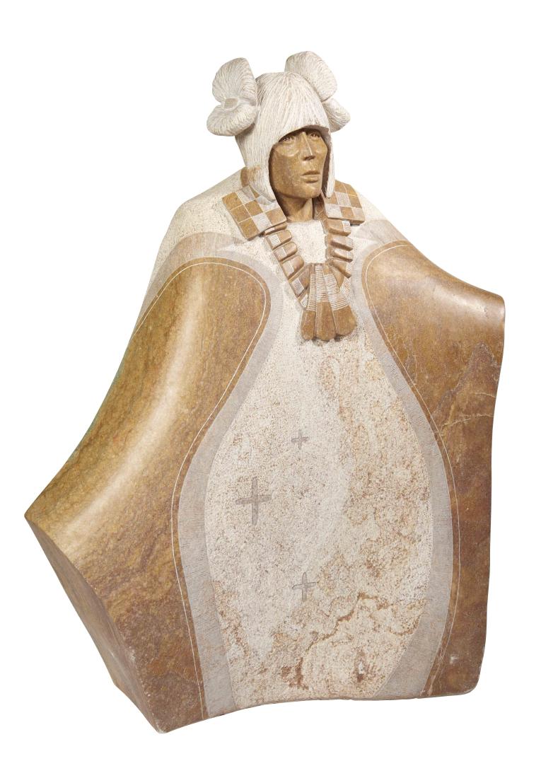 Oreland C. Joe, Sr. | Hopi: Artist: Oreland C. Joe, Sr. | b. 1958 CAA Title: Hopi Inscribed verso: OC Joe Â© Medium: Alabaster Dimensions: 34 1/2 by 26 by 8 inches