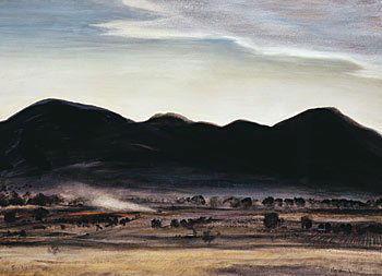 "Rancho at Roswell" by Peter Hurd: "Rancho at Roswell" by Peter Hurd 22 by 30 inches Watercolor on paper Estimate 10000 - 14000 All works are framed unless noted otherwise. New bidders must place a credit card number on file with the