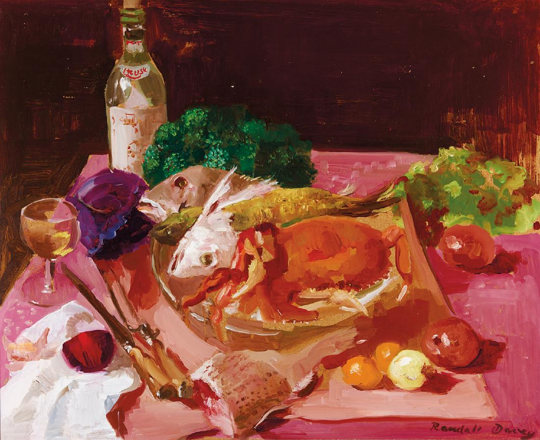 Randall Davey | Still Life with Crabs: Artist: Randall Davey | 1887-1964 NA Title: Still Life with Crabs Signed l/r: Randall Davey Media: Oil on panel Dimensions: 22 by 27 1/2 inches