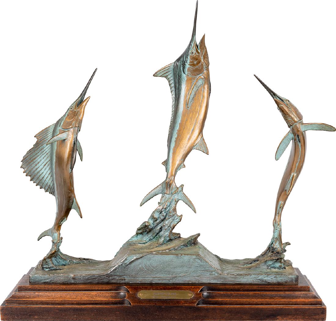 Kent Ullberg | Grand Slam: Artist: Kent Ullberg | b. 1945 NSS, SAA, NAWA Title: Grand Slam Inscribed on base: © Ullberg 6/50 1996 Media: Bronze Dimensions: 15 1/2 by 16 1/2 by 6 1/2 inches