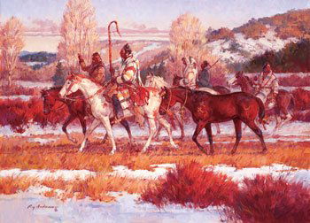 Andersen, Roy, b. 1930 CAA, NAWA, OPA, The Cheyenn: The Cheyenne Pony Signed 'Roy Andersen CA' LL Oil on canvas 26 x 36 inches With a long list of illustration credits, among them designing U.S. Postal Service stamps and illustrating for Time, Sports I