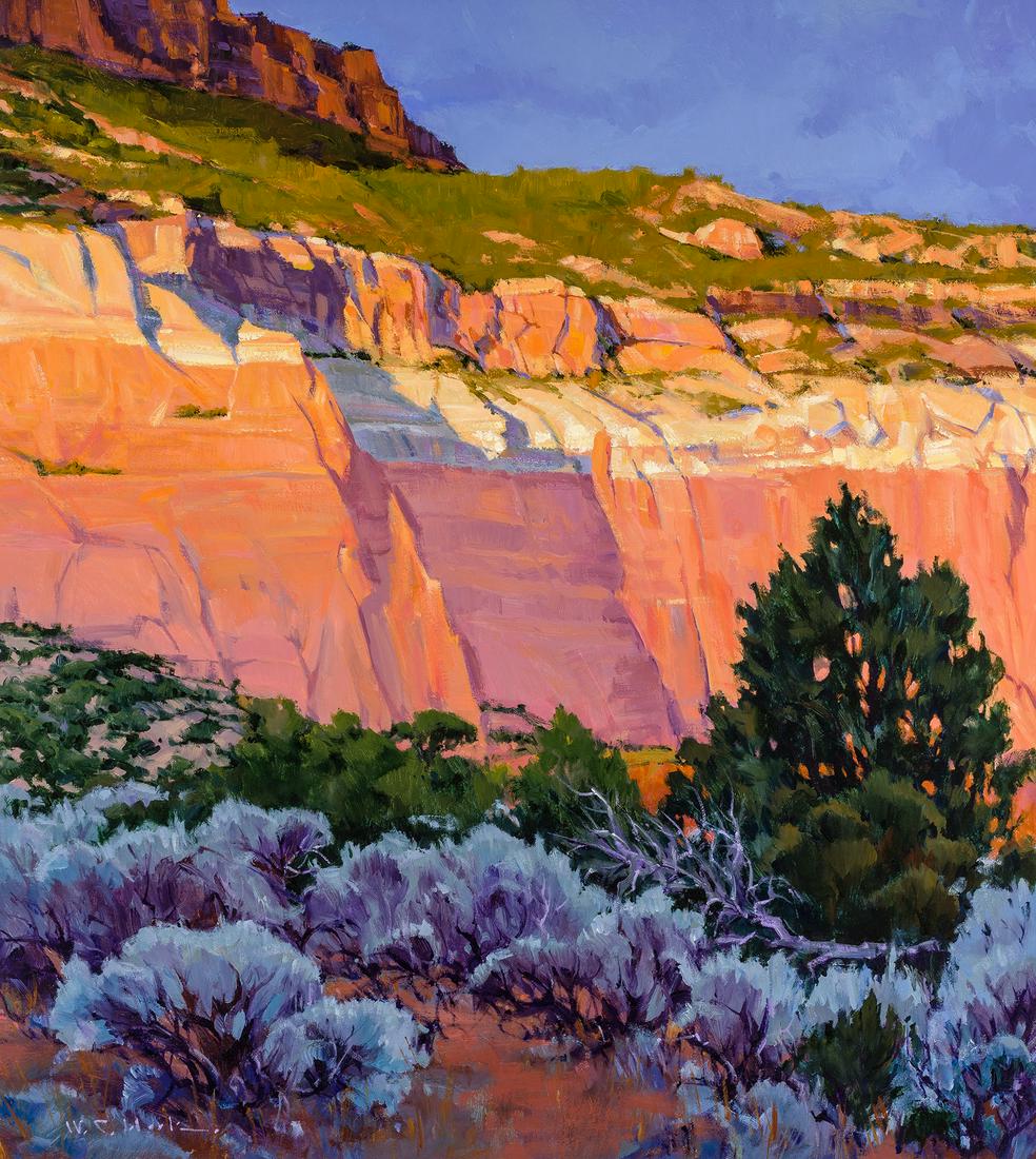 William C. Hook | Red Cliffs in Sunlight (1 of 1)