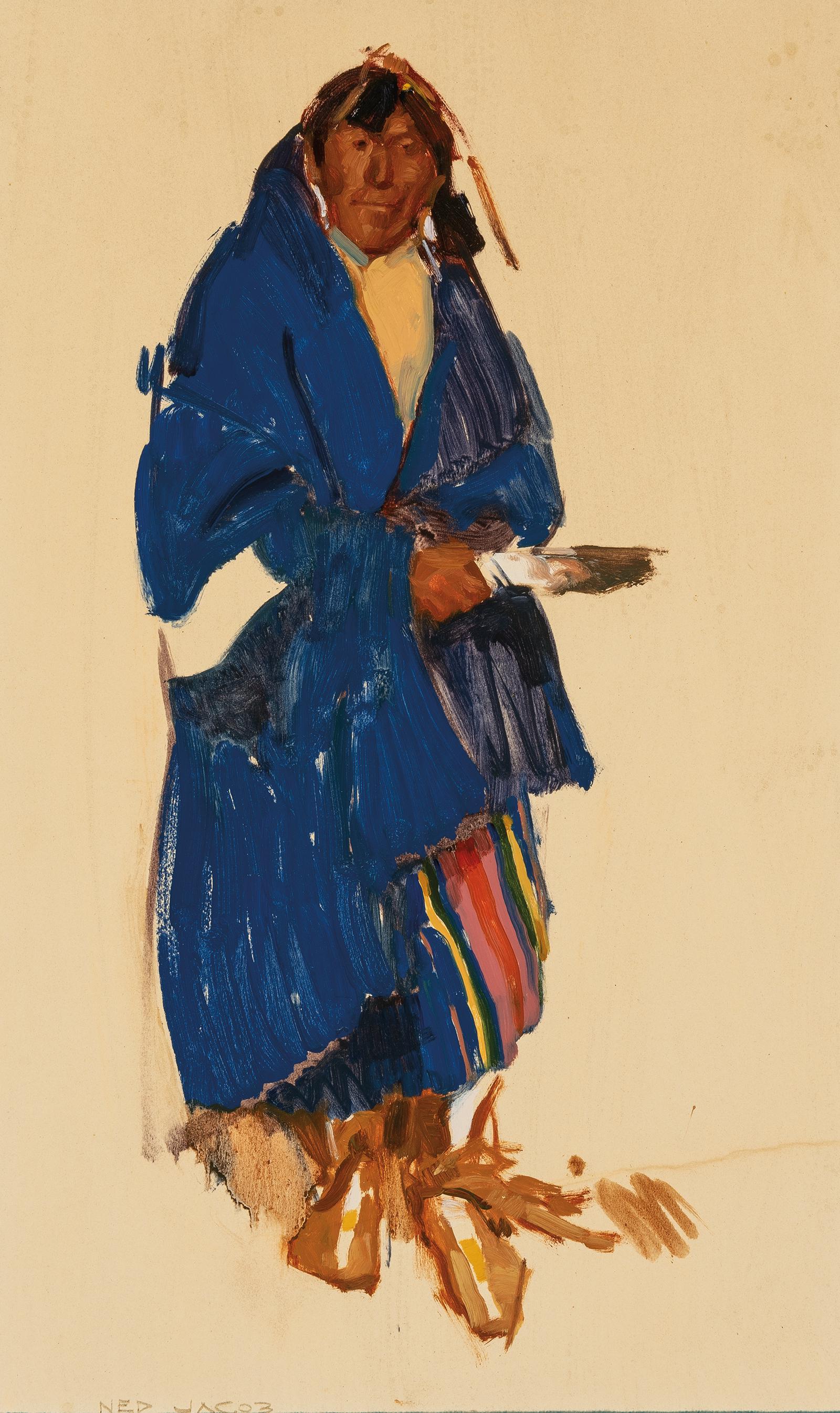 Ned Jacob | Blue Robe Sketch (1 of 1)