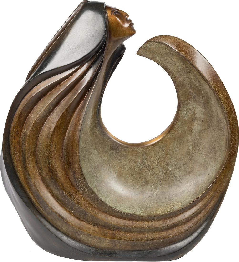 Bruce LaFountain | Big Water: Artist: Bruce LaFountain | b. 1961 Title: Big Water Inscribed l/r: B. LaFountain 1988 © 4/12 Media: Bronze Dimensions: 33 1/2 by 31 by 8 inches Condition: Very Good Condition Details: The bronze piec