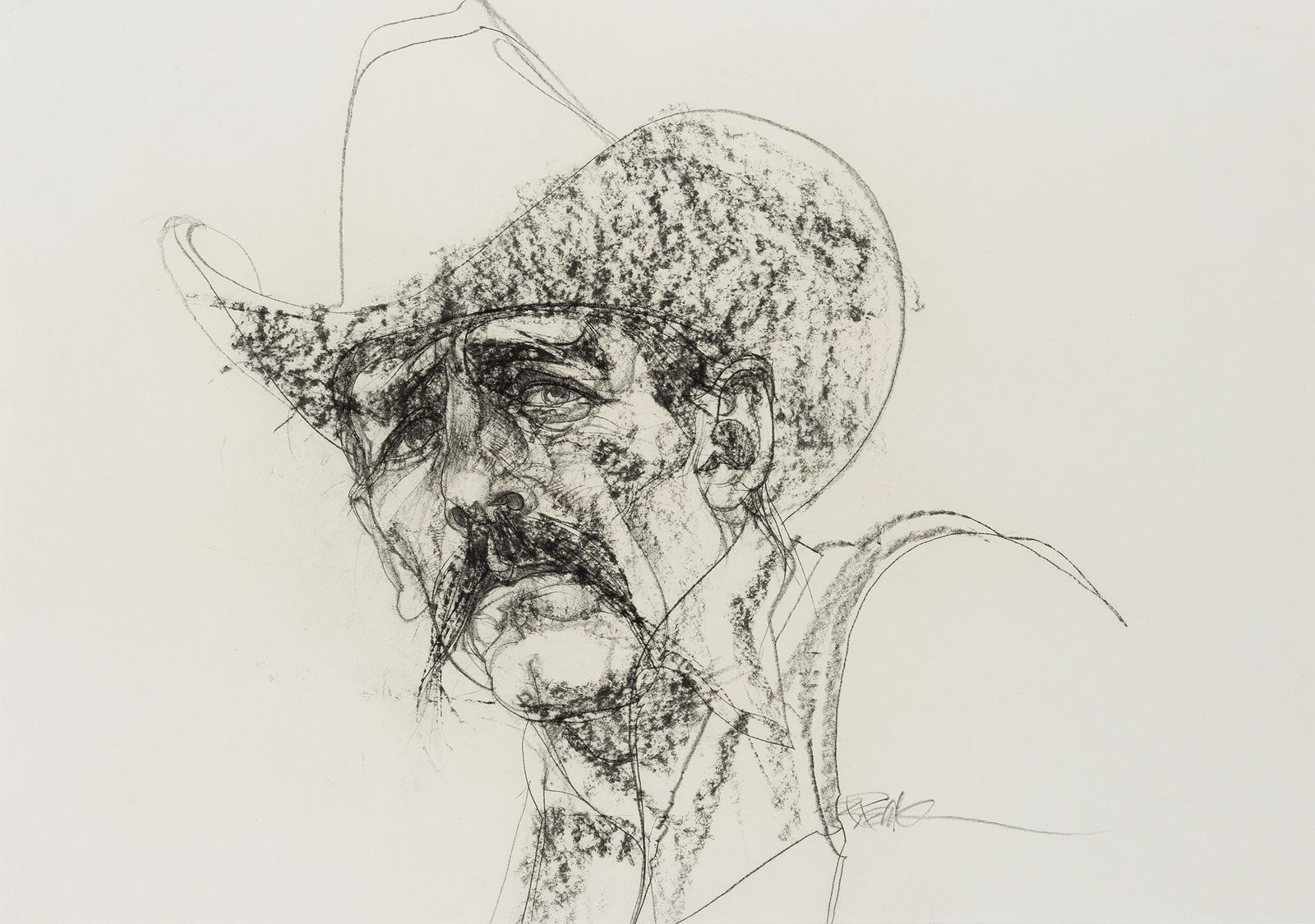 Bob Peak | Vaquero, 1976: Artist: Bob Peak | 1927-1992 Title: Vaquero, 1976 Signed l/r: Peak Media: Charcoal on paper Dimensions: 21 by 30 inches Condition: Very Good Condition Details: This drawing is in very good condition.