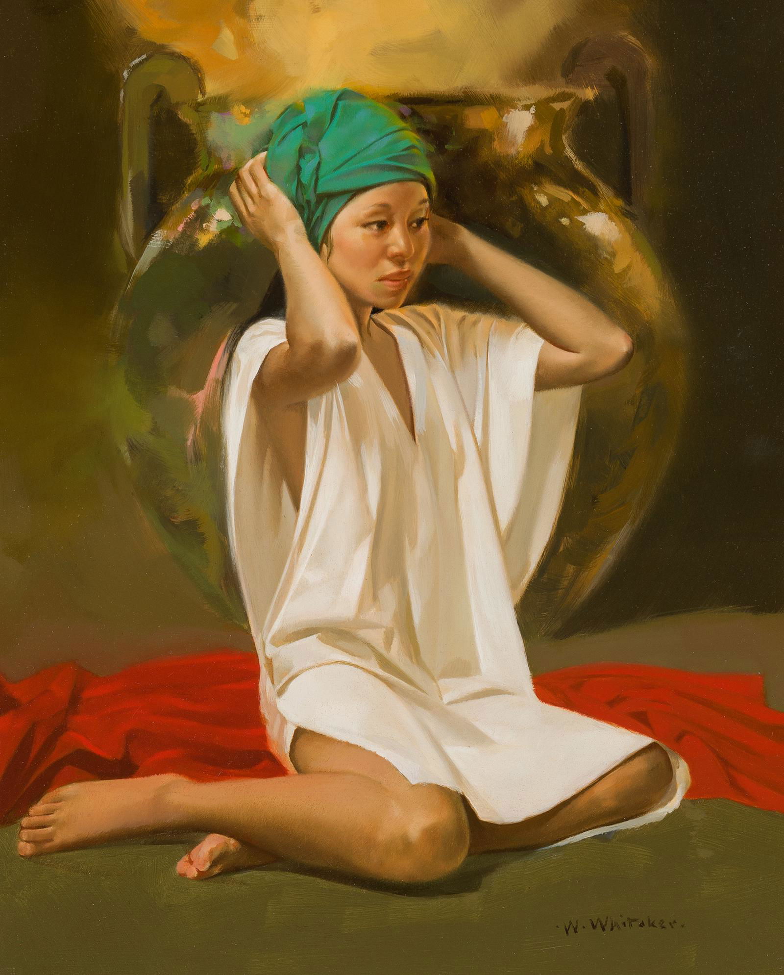 William Whitaker | Krater: Artist: William Whitaker | b. 1943 AOA, NAWA, OPA Title: Krater Signed l/r: W. Whitaker Media: Oil on panel Dimensions: 11 by 9 inches Condition: Very Good Condition Details: This painting is in very