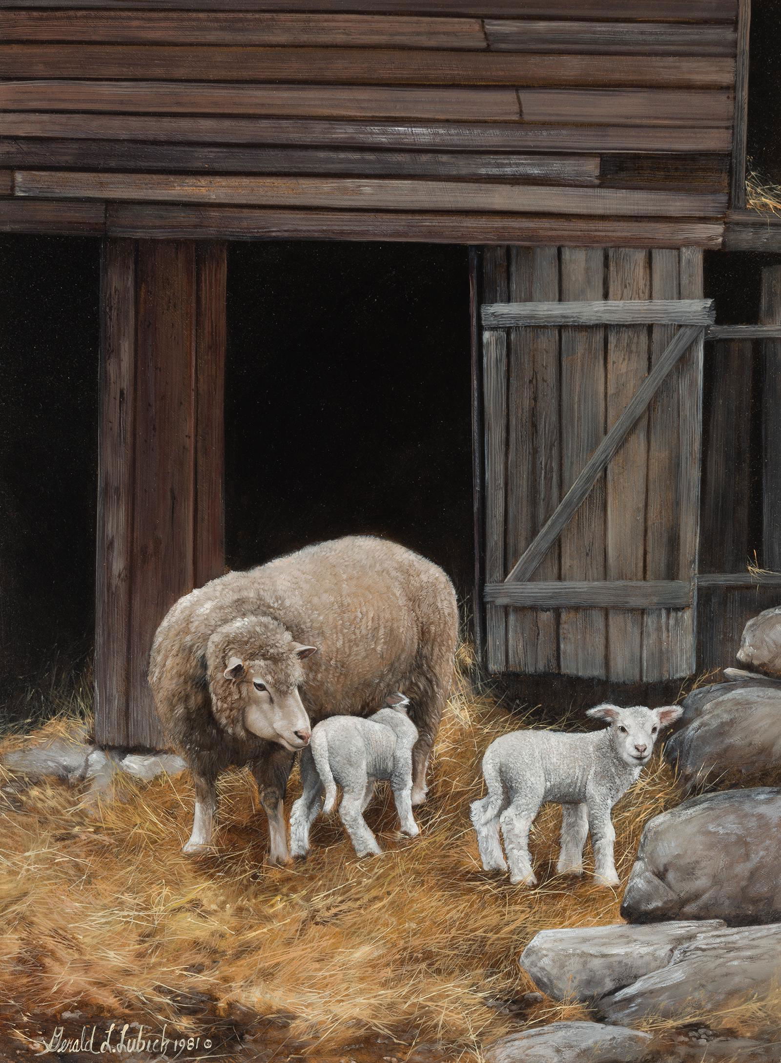 Gerald L. Lubeck | Ewe and Two Lambs (1 of 2)