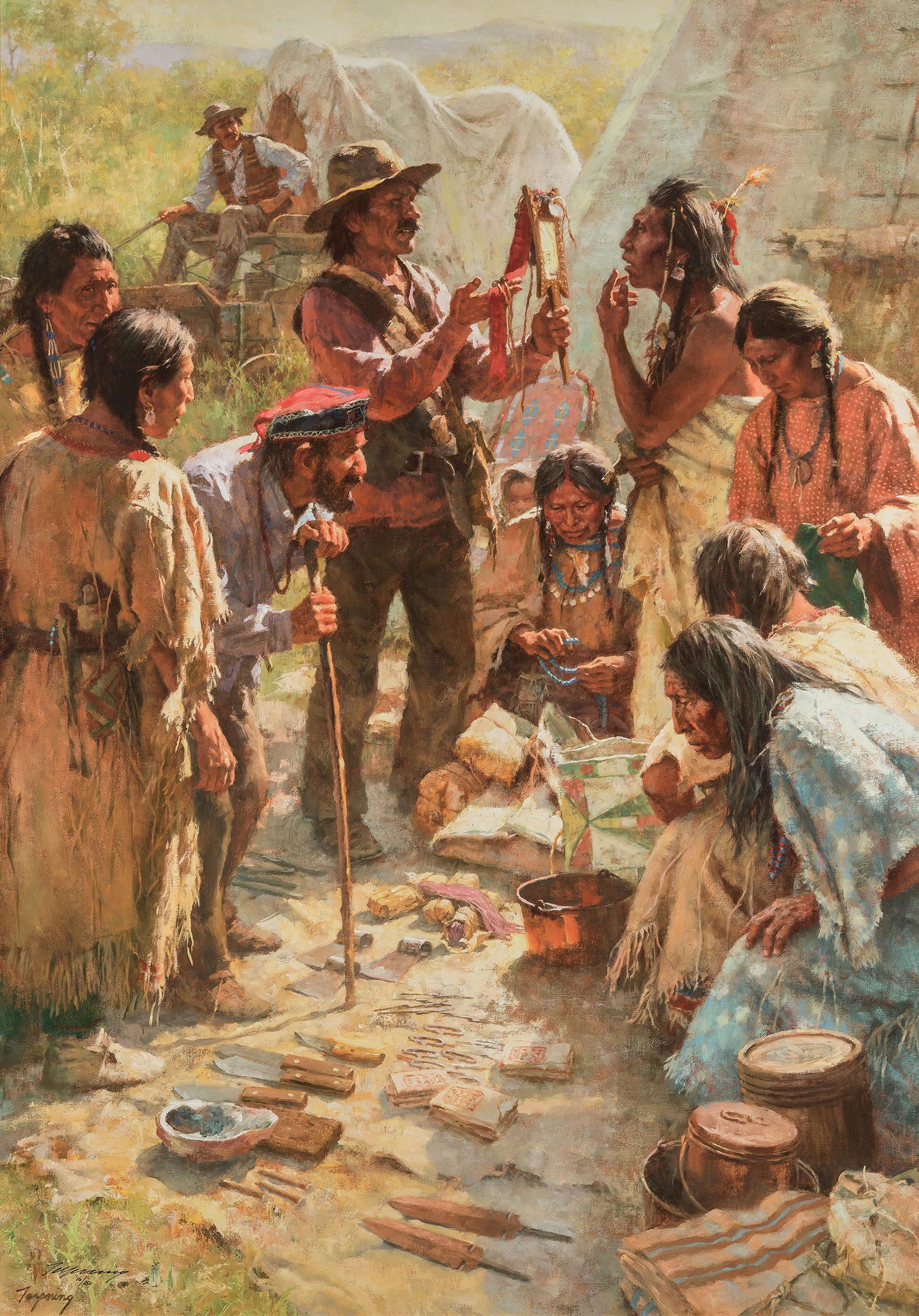 Howard Terpning | Traders Among the Crow (1 of 2)