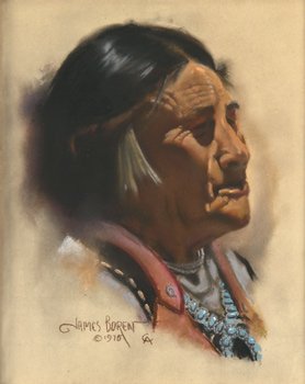 James Boren, Indian with Turquoise Necklace