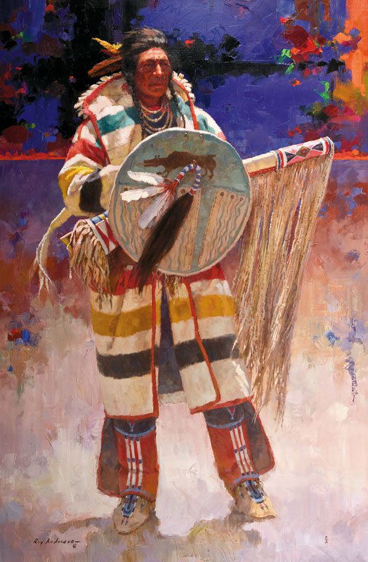 Roy Andersen, The Bear and the Buffalo: Signed: Roy Anderson CA, L/L, Oil on canvas, 48 x 32 inches