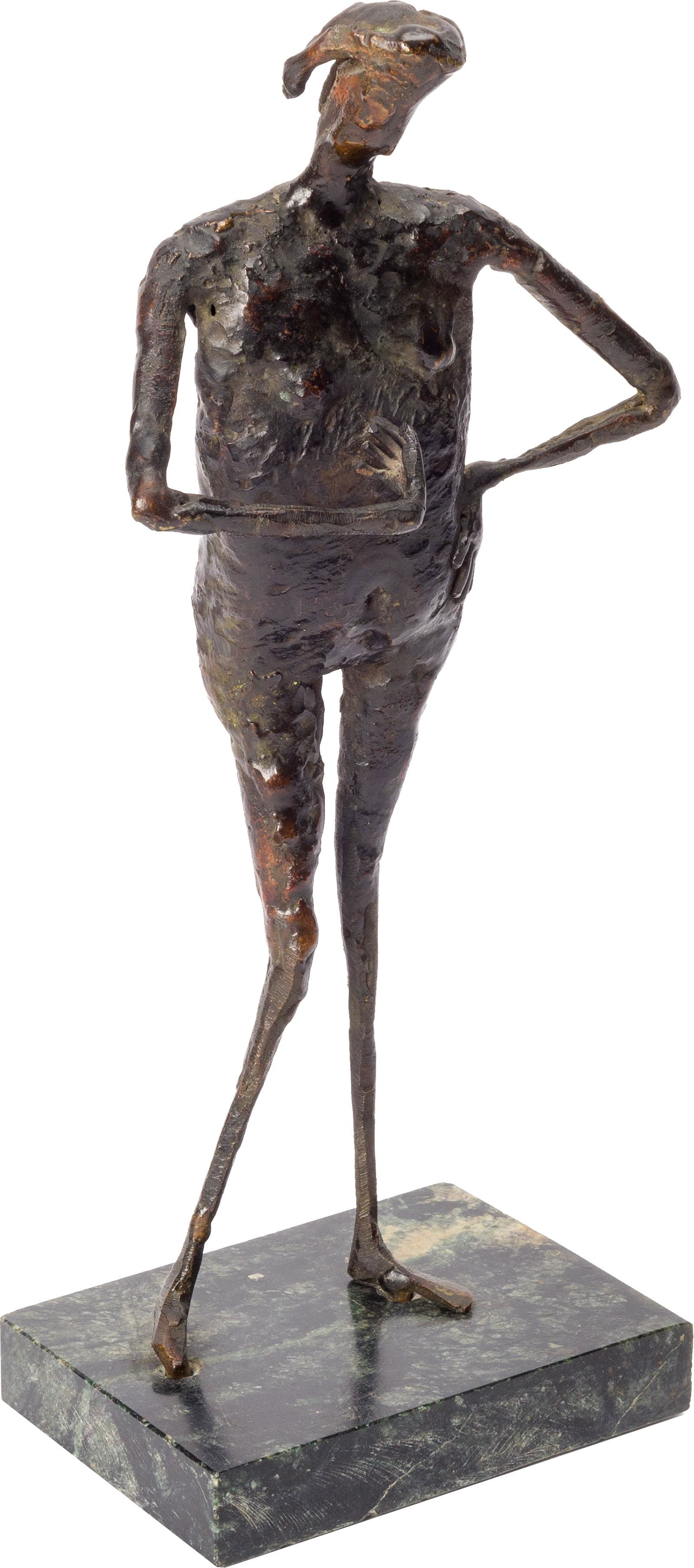 Edgar Britton | Man with Hand on Hips: Artist: Edgar Britton | 1901-1982 Title: Man with Hand on Hips Inscribed on left foot EB Media: Bronze Dimensions: 12 by 5 by 3 1/2 inches Additional dimensions: 12 by 5 by 3.5 inches with base Condit
