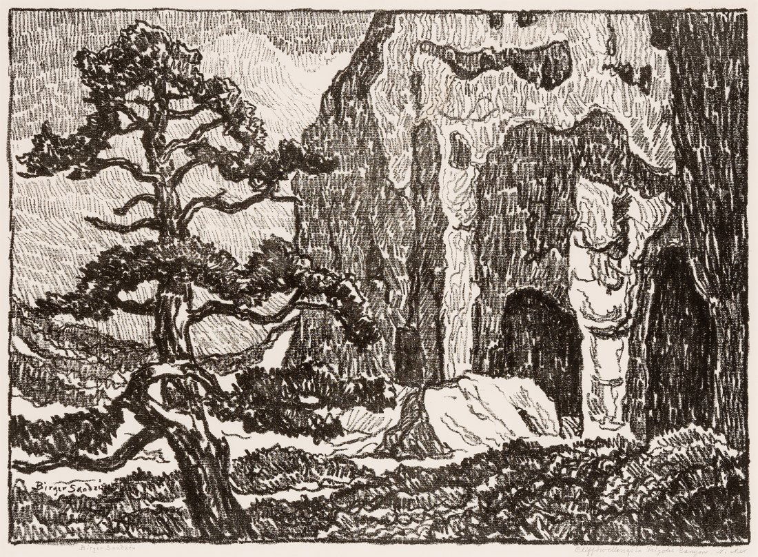 Birger Sandzen | Cliff Dwellings in Frijoles Canyon (1 of 2)