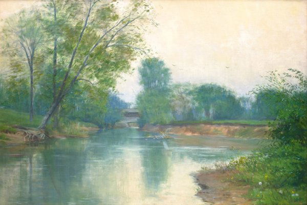 Bert Geer Phillips, A River in Spring: Signed: Bert Phillips, l/r, Oil on linen, 23 1/2 by 33 1/2 inches