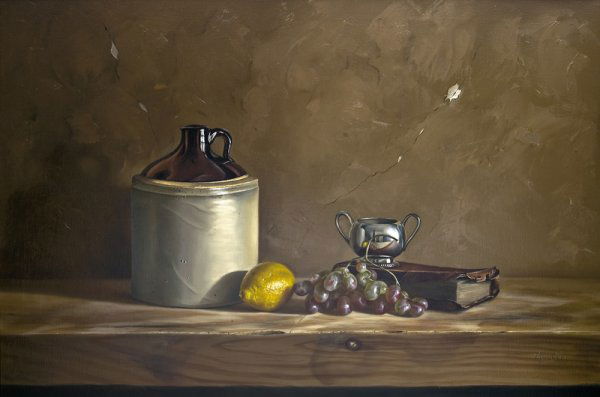 William Acheff, Still Life: Signed: Acheff, l/r, Oil on canvas, 24 by 36 inches