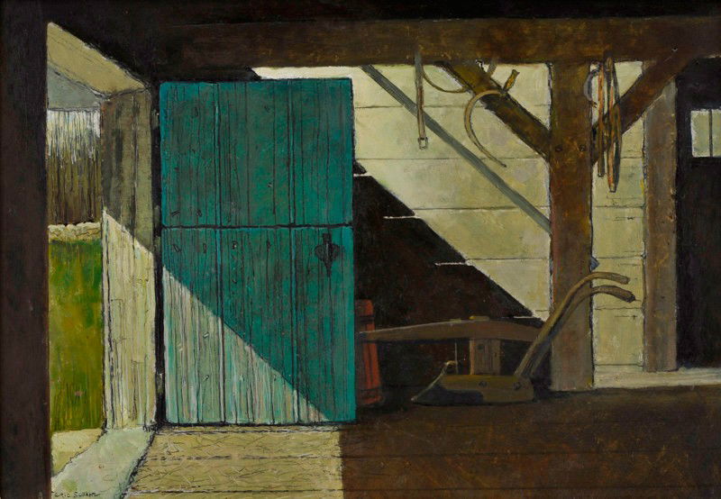 Spring and the Open Door: Artist: Sloane, Eric, 1905 - 1985 NA Media: Oil on board Dimensions: 13 ½ by 19 ½ inches Signature Details: Eric Sloane Signature: l/l