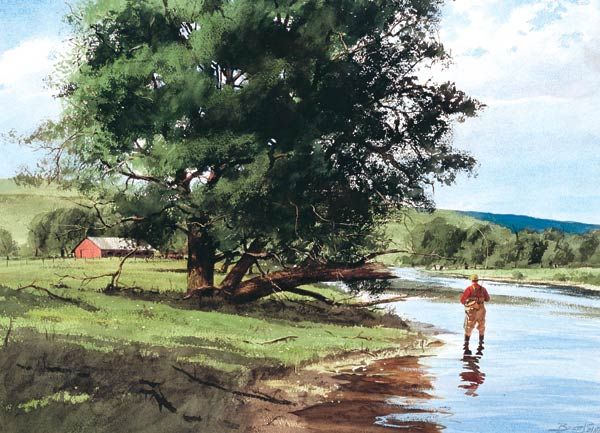 Brett James Smith - A Quiet Place: Brett James Smith (b. 1958) A Quiet Place Watercolor on paper 20½ by 28½ inches Estimate $5,000 - $7,500 Media: Watercolor on paper Years: b. 1958