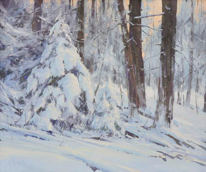 Matt Smith Reflections of Winter: Oil on linen 20 by 24 inches Signed; Matt Smith, l/r