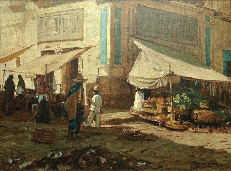 William Gilbert Gaul 'El Destino': Oil on canvas 18 by 24 inches Signed; 'Gilbert Gaul',l/r