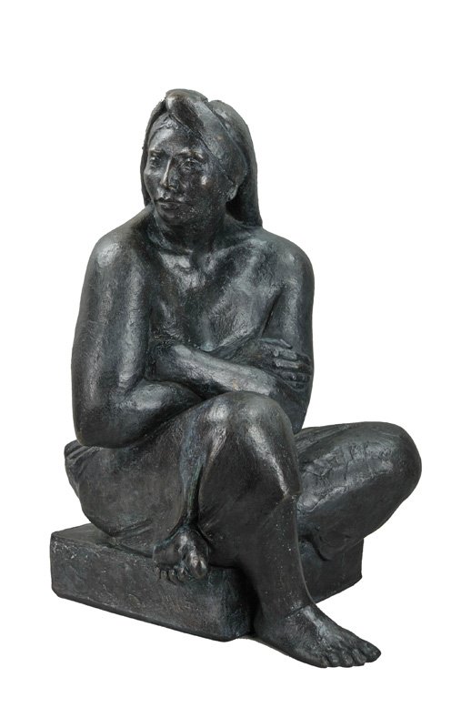 Armando Amaya 'Mixtica Flexionada': Bronze 21 by 15 by 14 inches Signed; 'Amaya vi/vii 1986',base