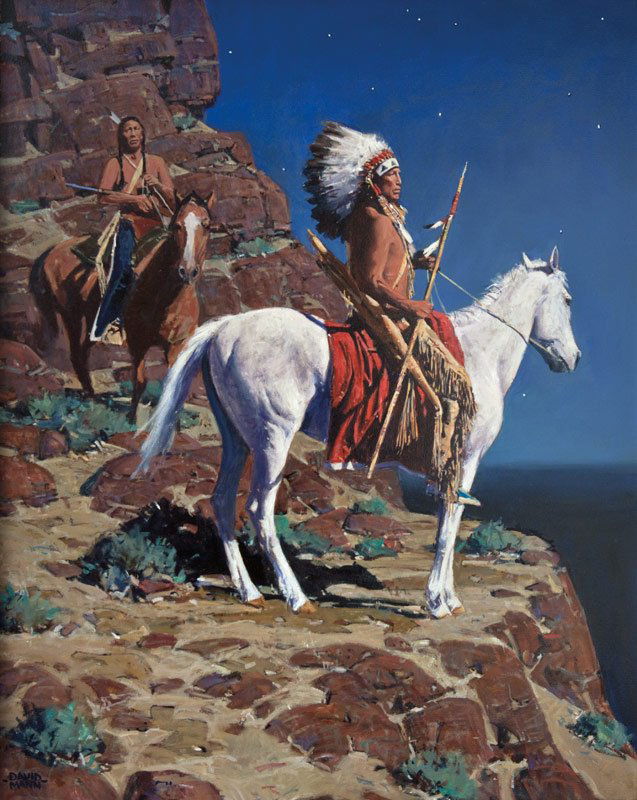 David Mann 'The Mountain Trail': Oil on canvas 30 by 24 inches Signed; 'David Mann',l/l