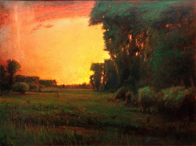 Gordon Brown 'Evening in the Forest': Oil on board 36 x 48 inches Signed; 'Gordon Brown ', l/l