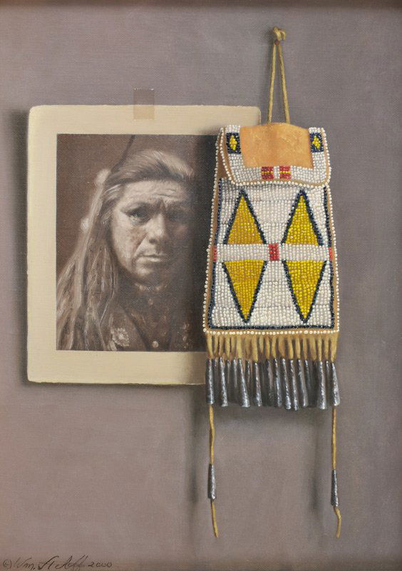 William Acheff 'Strike a Lite': Oil on canvas FRAME; 15 ½ x 12 ½ x 2 inches Signed; '© Wm. Acheff 2000', l/l