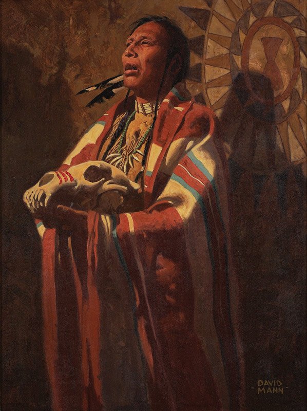 David Mann, 'Spirit of the Bear': David Mann b. 1949 CAA Spirit of the Bear Oil on canvas 24 x 18 inches David Mann l/r