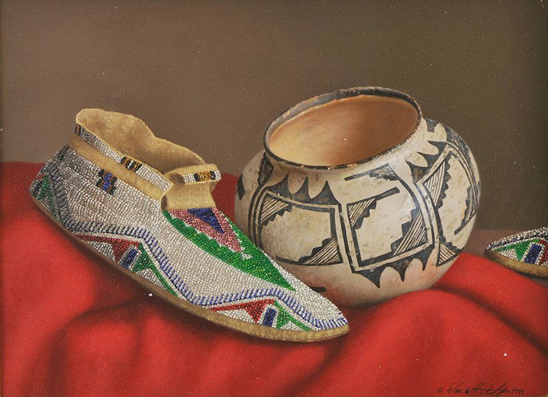 William Acheff, 'Zuni On Red': William Acheff Zuni On Red Oil on canvas 9 x 12 inches Â© William Acheff 1999 l/r